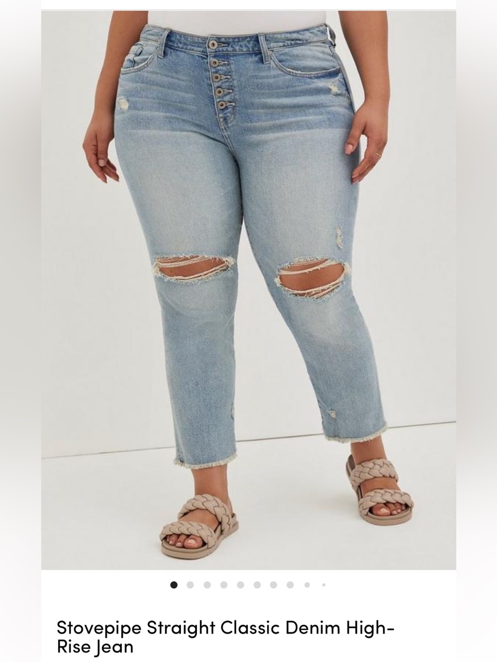 Torrid Size 24 Short- Classic High-Rise Stovepipe Straight Jeans - Light Blue